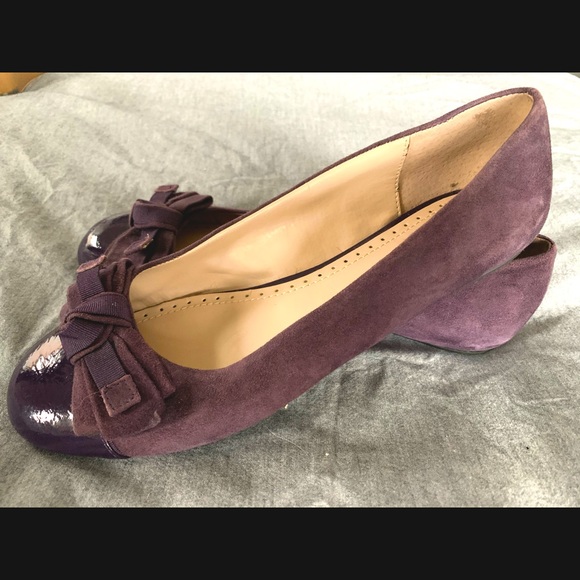 Women’s Purple Suede Flats - Picture 1 of 5